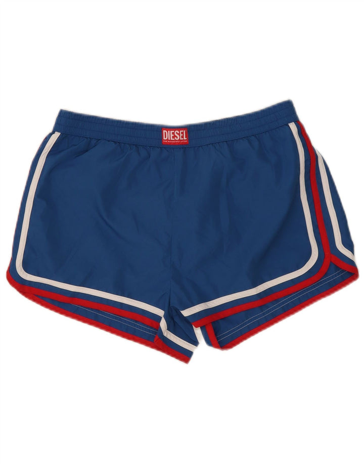 Shorts esportivos diesel meninos 15-16 anos poliéster listrado azul