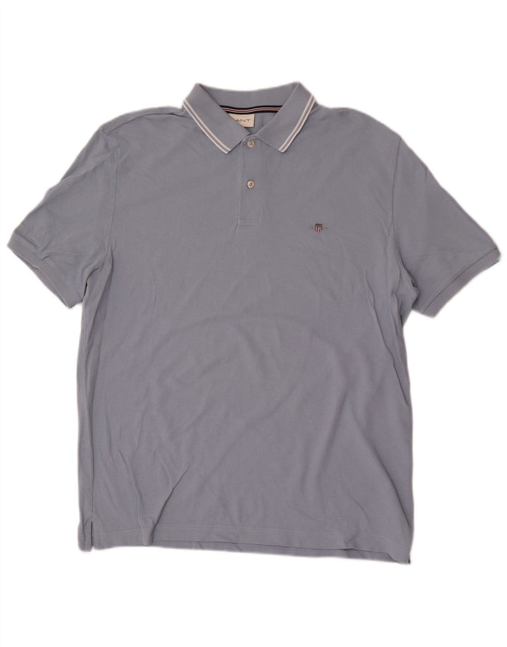Camisa polo masculina Gant grande algodão azul