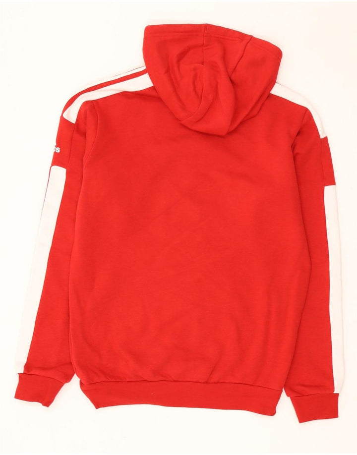 Adidas Mens Hoodie Jumper Pequeno Algodão Vermelho