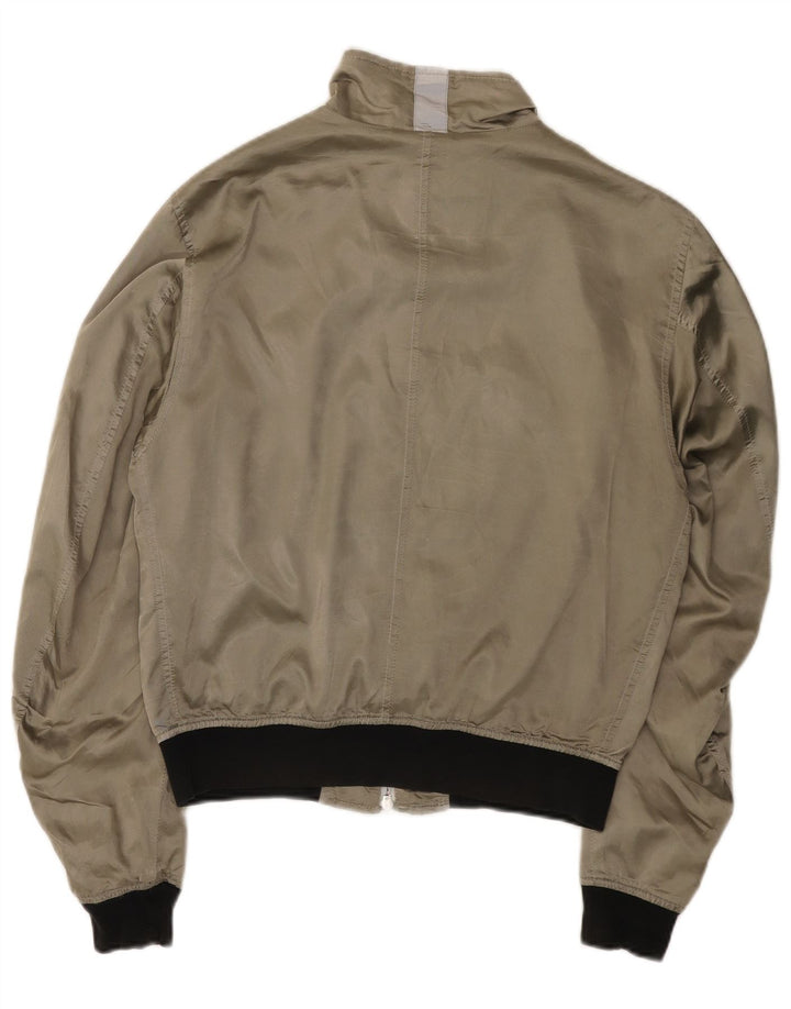 Jaqueta bomber feminina Belstaff UK 14 cinza médio colorblock nylon
