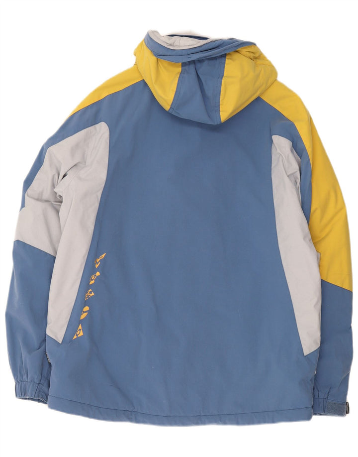 Jaqueta masculina de esqui com capuz gráfico O'Neill UK 38 azul médio Colourblock Nylon