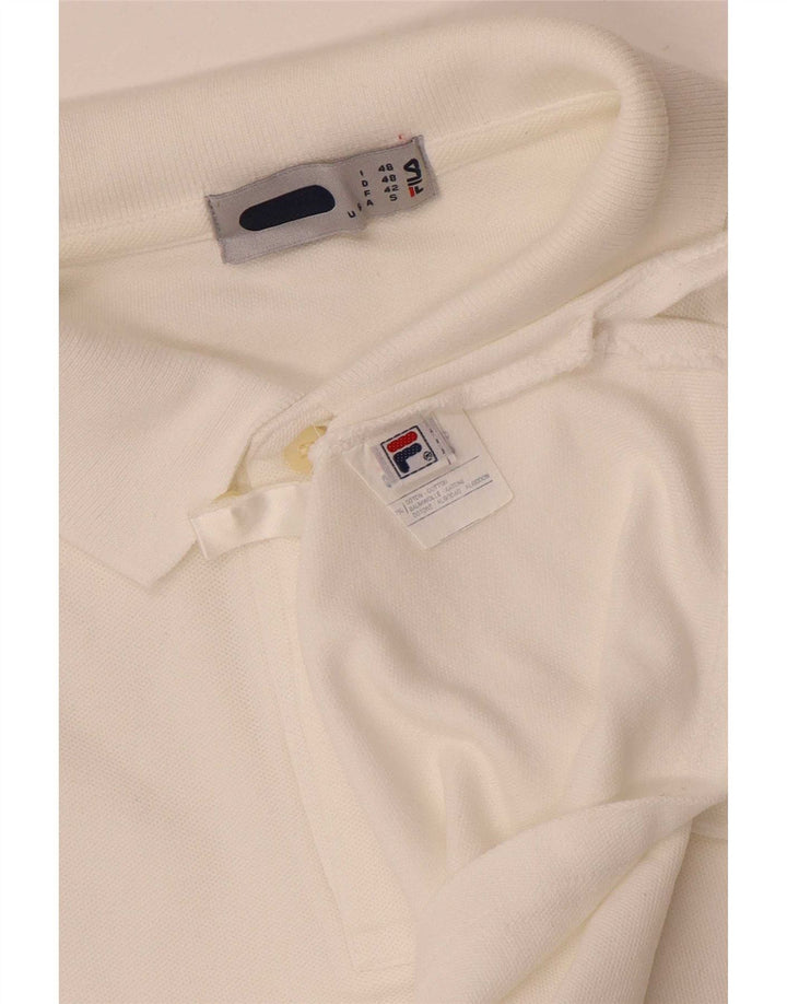 Camisa polo masculina Fila IT 48 médio algodão branco