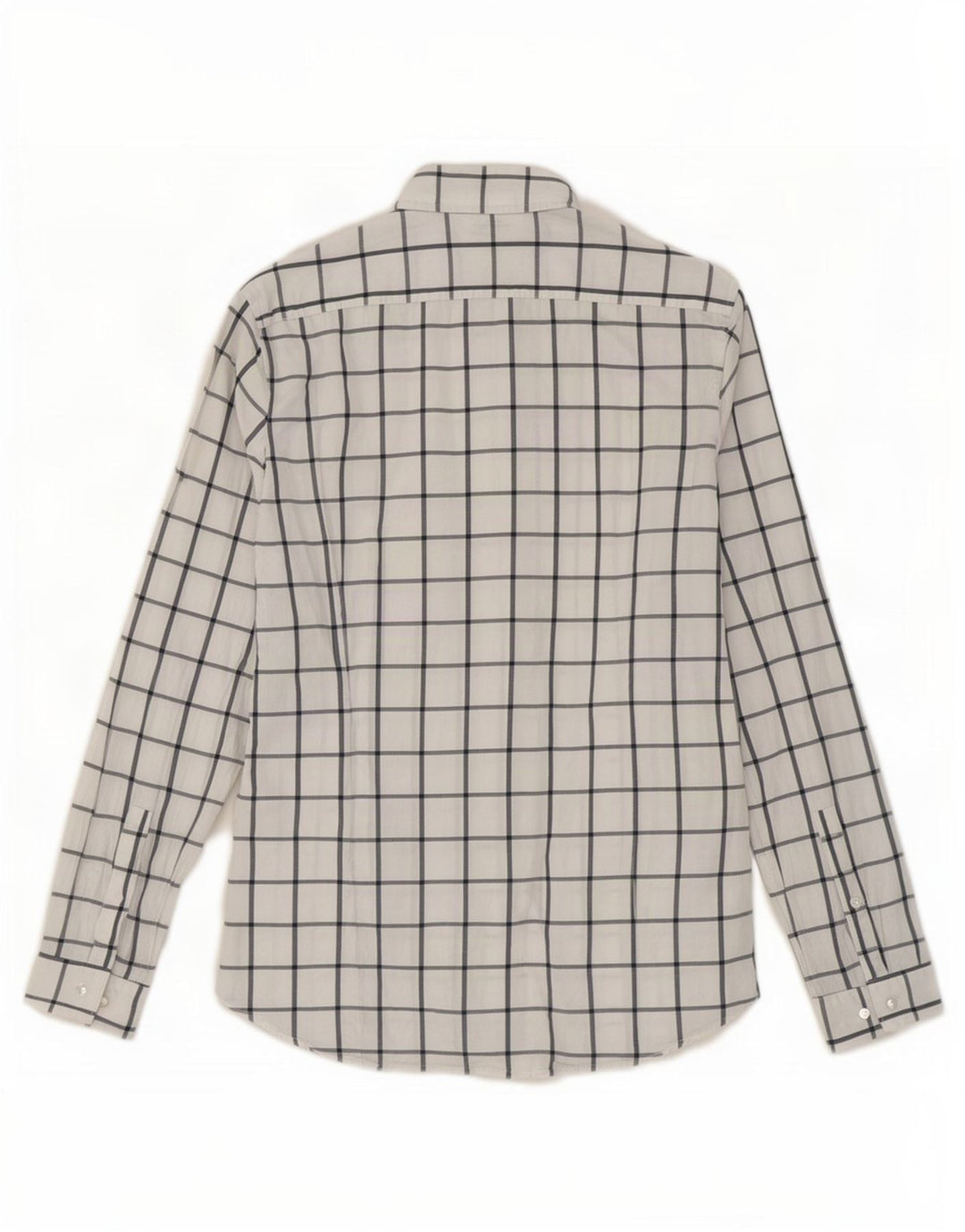 Camisa masculina slim fit Michael Kors xadrez branco médio