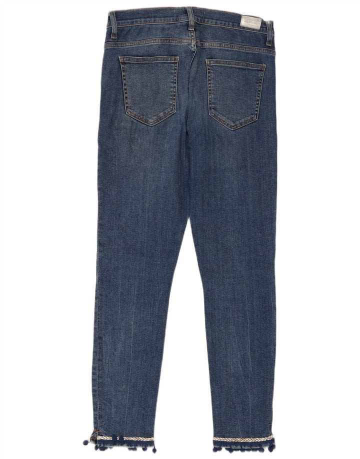 Zara Jeans Slim Feminino EU 38 Pequeno W28 L27 Azul Algodão