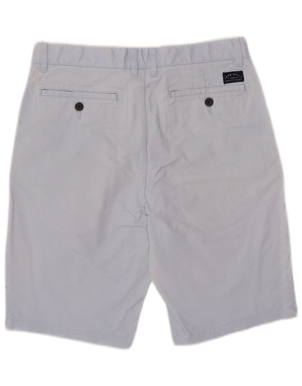 JACK WILLS Mens Chino Shorts W32 Algodão Azul Médio