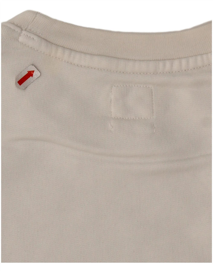 Levi's Mens Graphic Relaxed Fit Moletom Jumper XS Off White Cotton