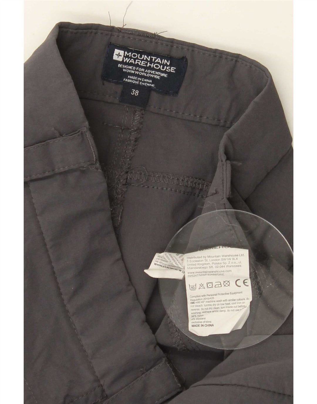 Mountain Warehouse Mens Caminhadas Calças Cargo W38 L32 Cinza Nylon