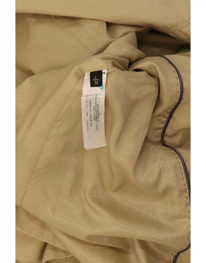 Trench Coat feminino Massimo Dutti Reino Unido 14 grande algodão bege