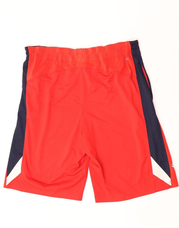 Shorts esportivos masculinos Nike Dri Fit grande poliéster colorblock vermelho
