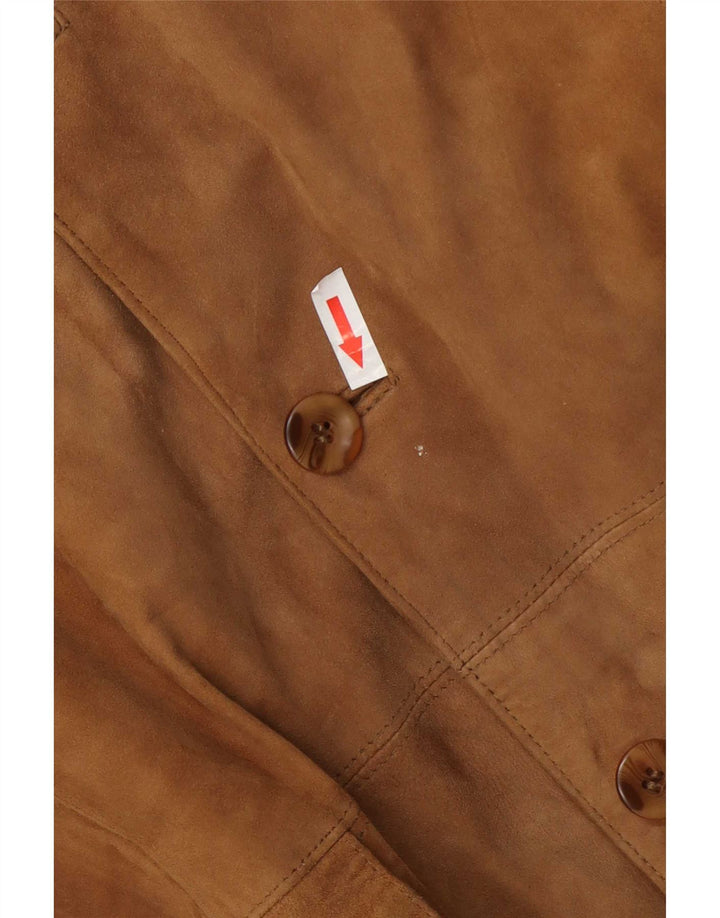 Jaqueta bomber masculina de camurça Barisal IT 58 4XL couro bege