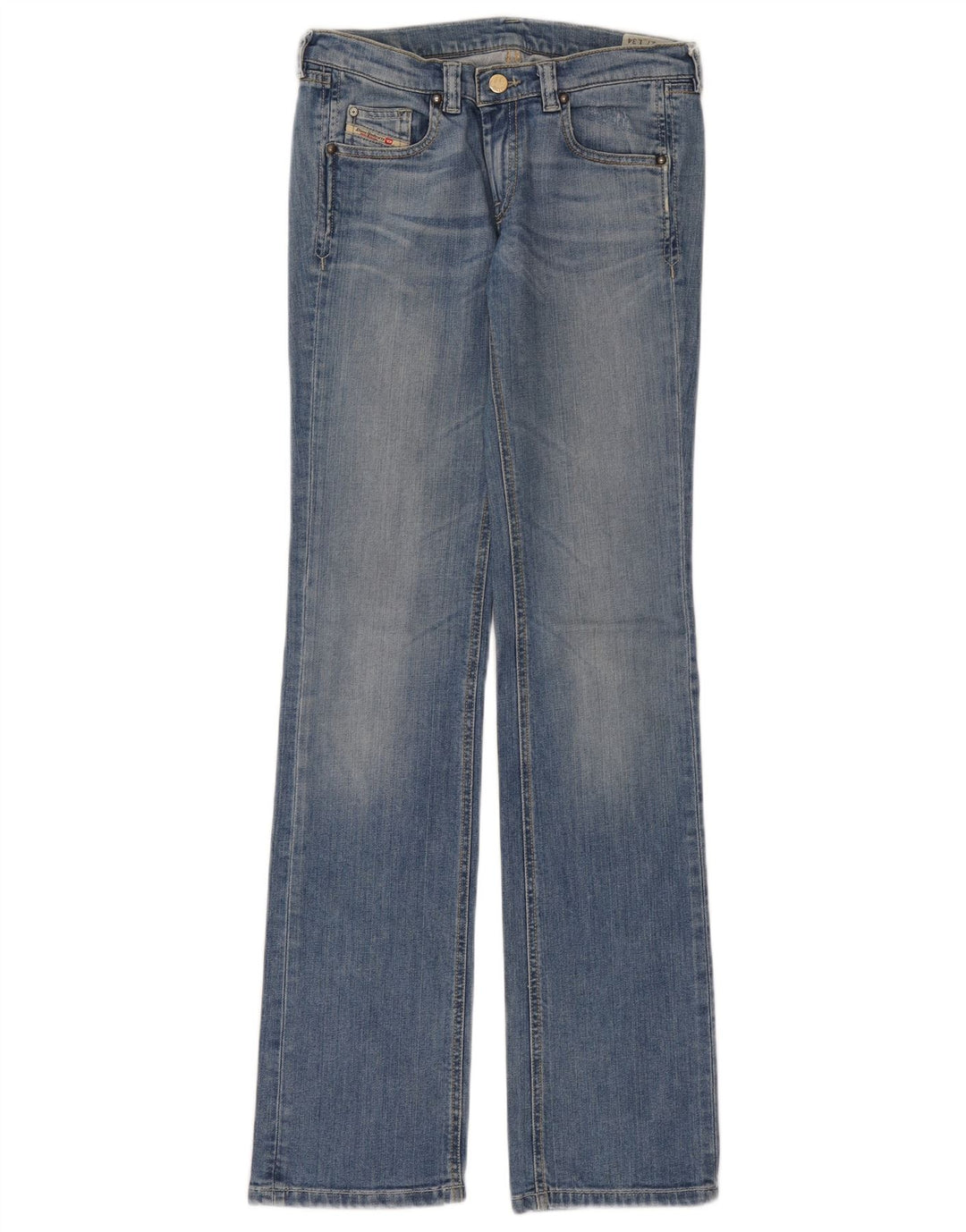 Diesel feminino Doozy Straight Jeans W27 L34 azul algodão