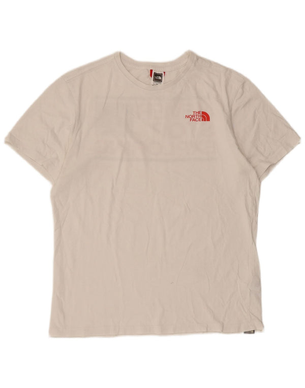 Camiseta gráfica masculina The North Face, top pequeno de algodão branco