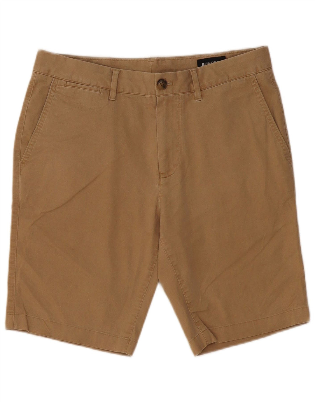 BONOBOS Mens Chino Shorts W30 Algodão Bege Médio