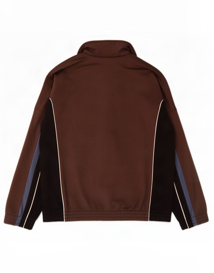 Diadora Mens Tracksuit Top Jacket IT 52 Grande Brown Colourblock Poliéster