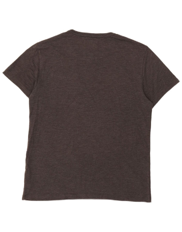 Camiseta masculina G-Star Regular Fit Top Grande Algodão Cinza