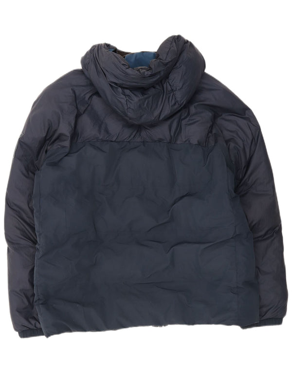 Jaqueta masculina acolchoada com capuz Timberland UK 42 XL azul marinho nylon