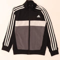 Jaqueta Adidas Meninos Treino Top 7-8 Anos Preto Colorblock Poliéster