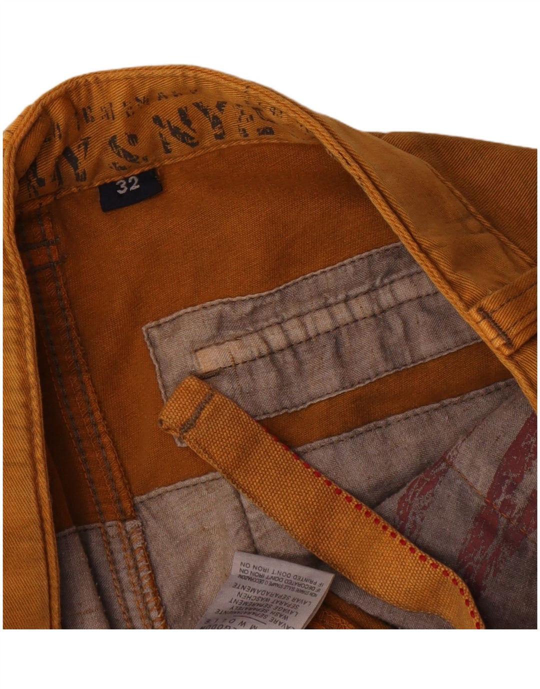 Calça cargo reta masculina Murphy & Nye W32 L31 algodão marrom