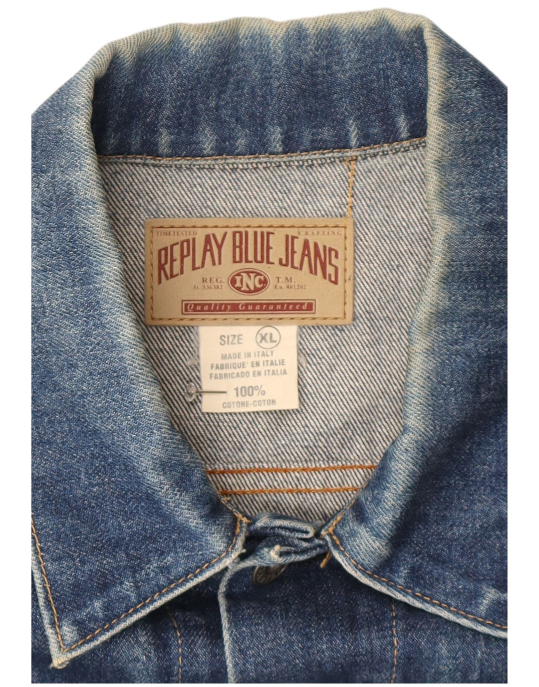 Jaqueta jeans feminina Replay UK 18 XL azul marinho algodão