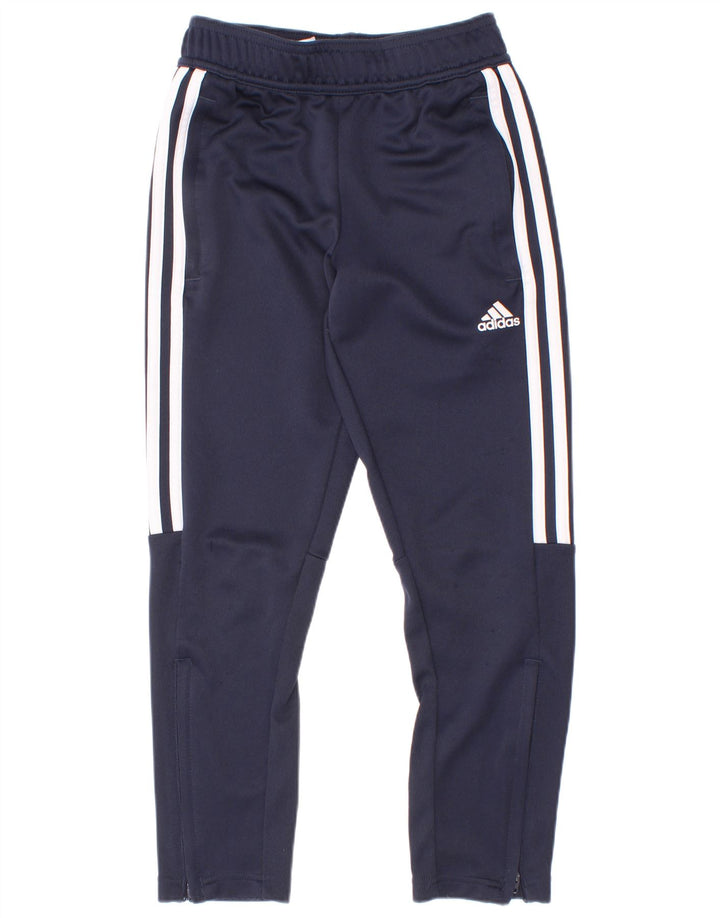 Calças de treino Adidas Boys Aeroready 7-8 anos azul marinho poliéster