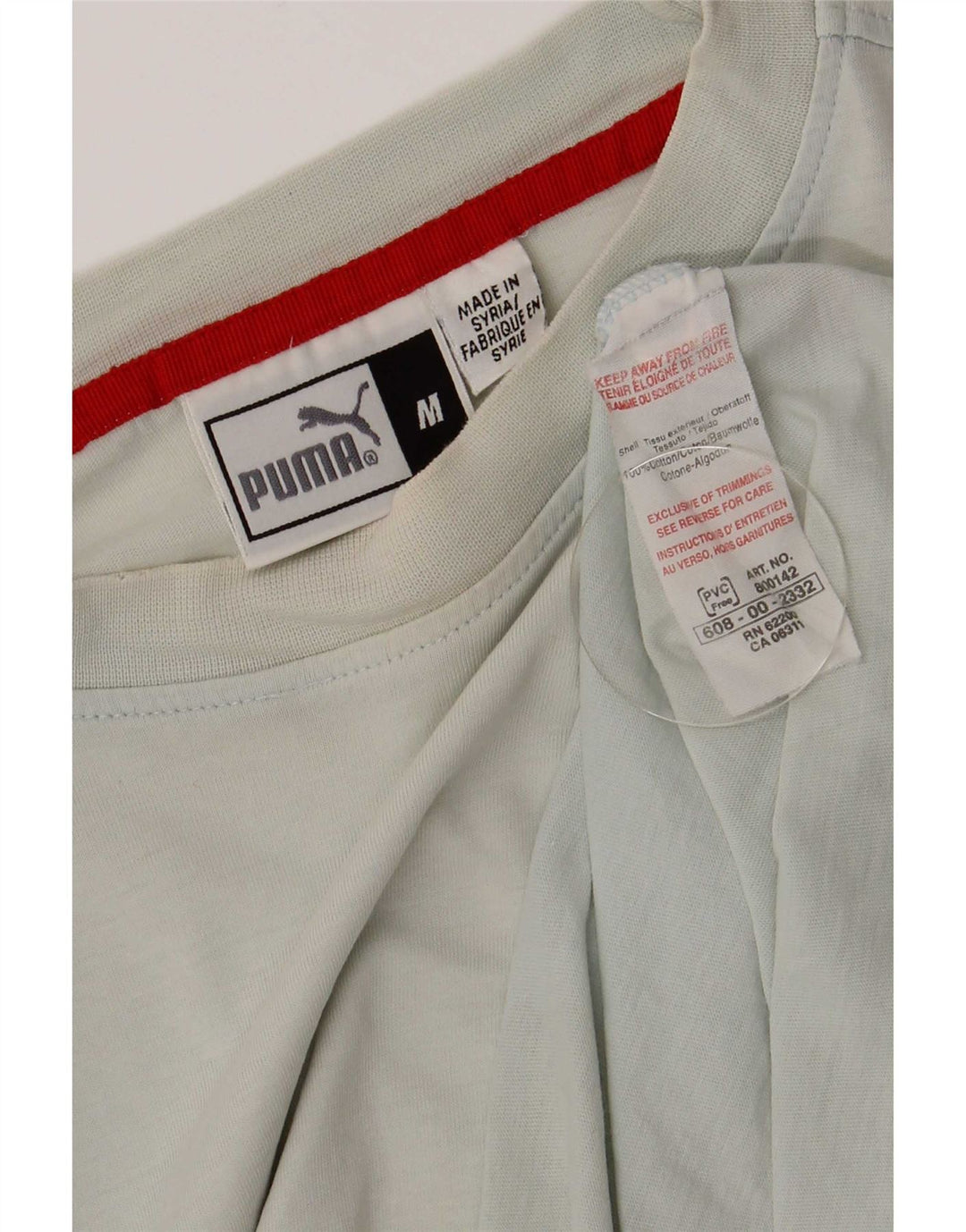 Camiseta masculina Puma regular de manga curta Top médio azul algodão