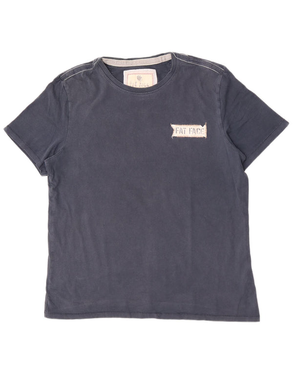 Camiseta gráfica masculina Fat Face Top médio algodão azul marinho