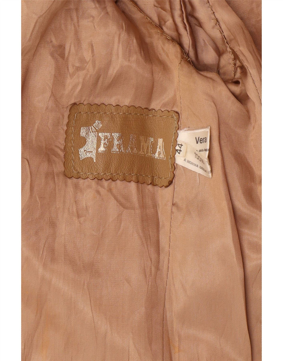 Jaqueta blazer feminina vintage com 2 botões IT 44 couro bege médio clássico