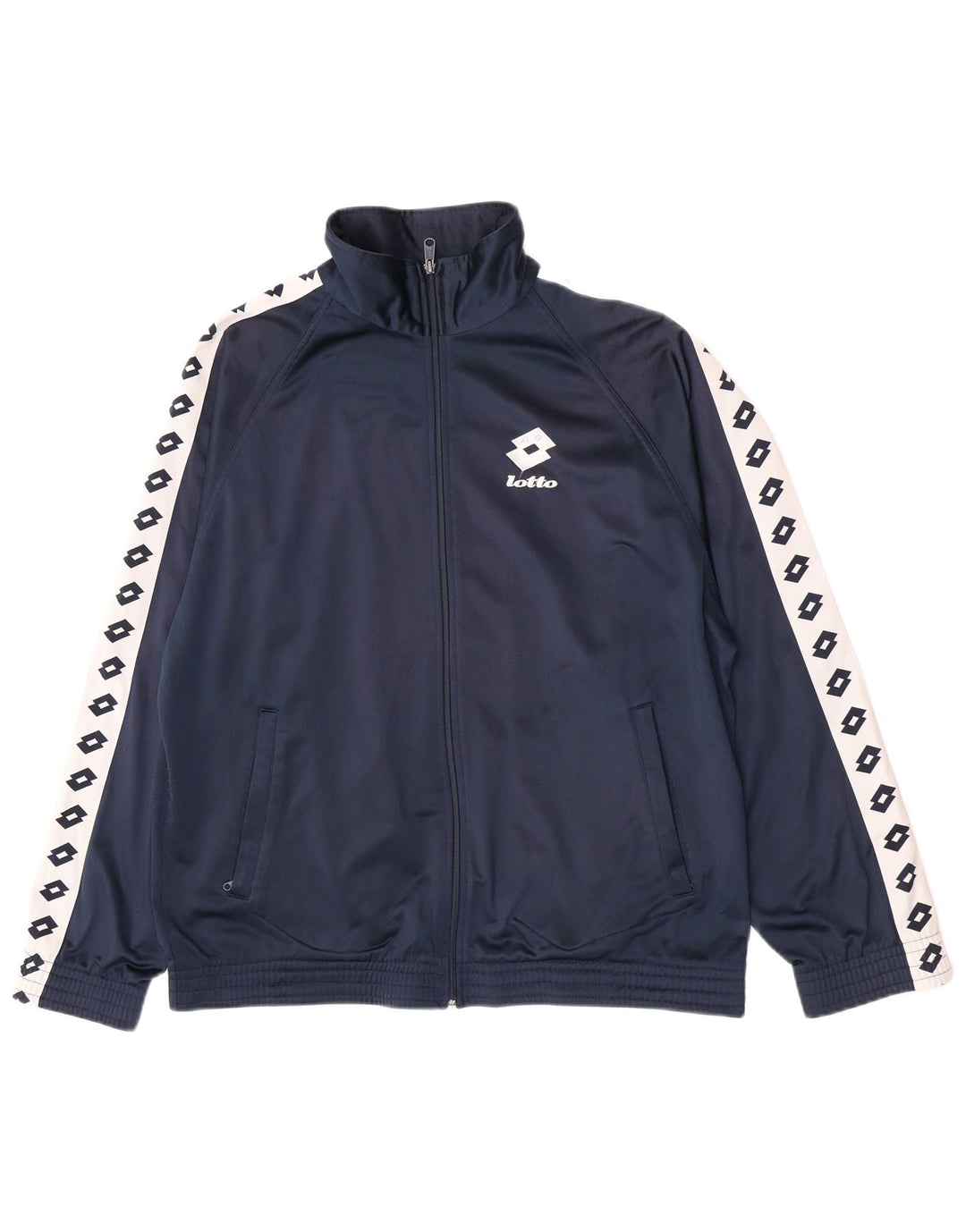 Lotto masculino gráfico agasalho jaqueta XL azul marinho colorblock