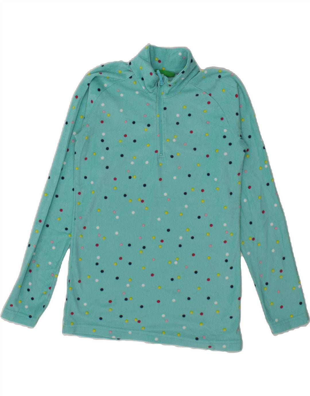 MOUNTAIN WAREHOUSE Girls Fleece Jumper 12-13 Years Turquoise Spotted Vintage Mountain Warehouse and Second-Hand Mountain Warehouse from Messina Hembry 