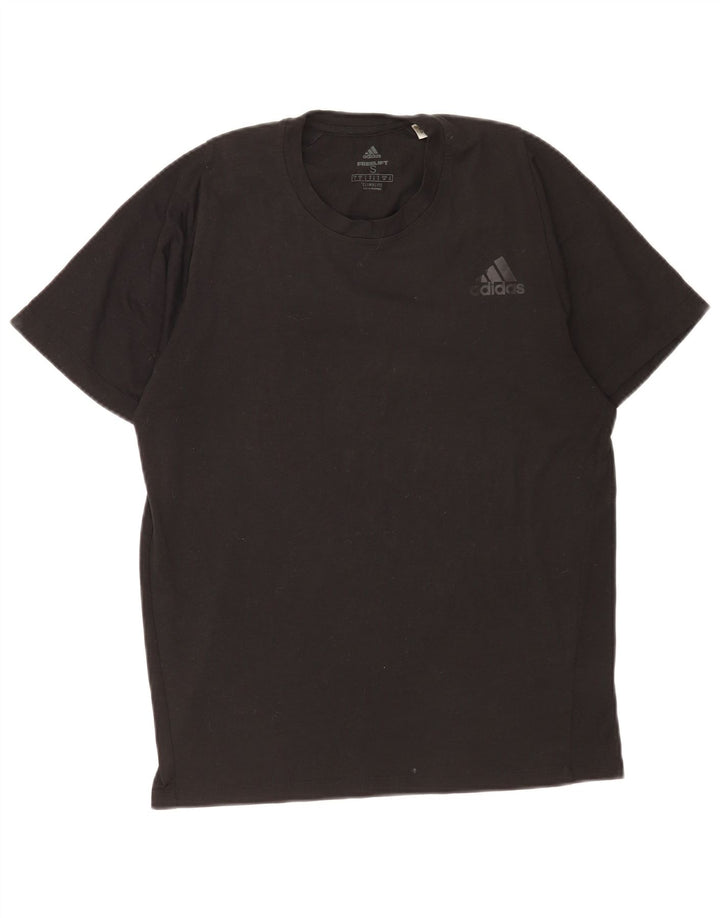 Adidas Mens Climalite Camiseta Top Pequeno Poliéster Preto