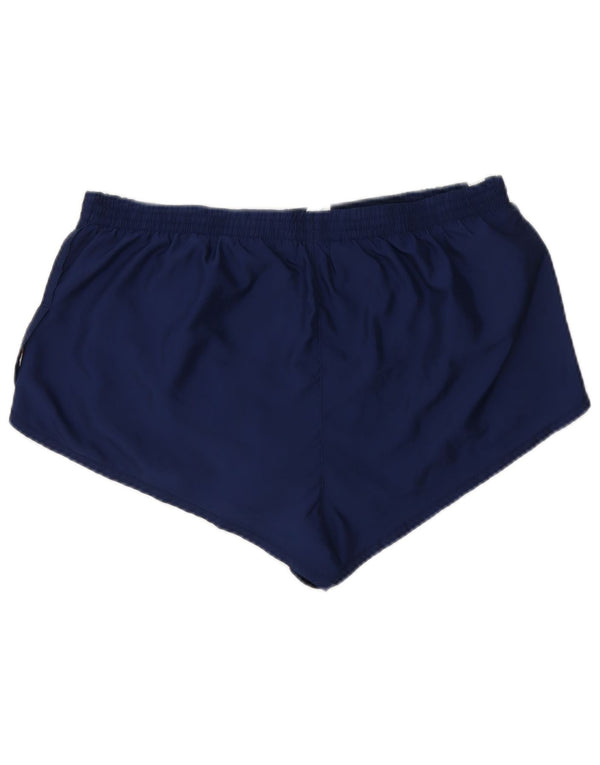 Shorts esportivos femininos ADIDAS UK 18 XL azul marinho colorblock poliéster