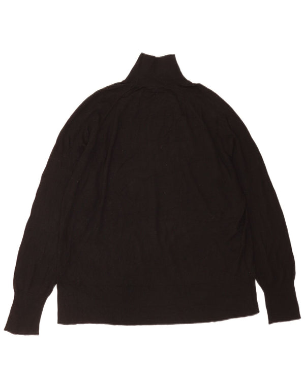 Zara Suéter feminino oversized com gola de tartaruga Reino Unido 10 pequeno preto
