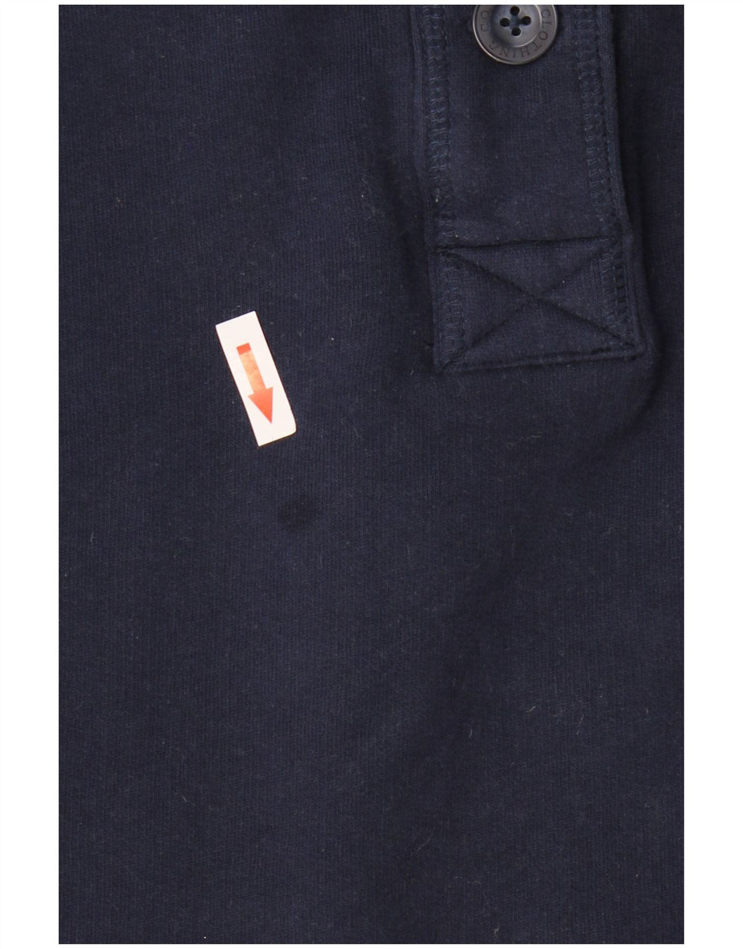 CREW CLOTHING Suéter feminino com gola redonda e botão Reino Unido 16 grande azul marinho