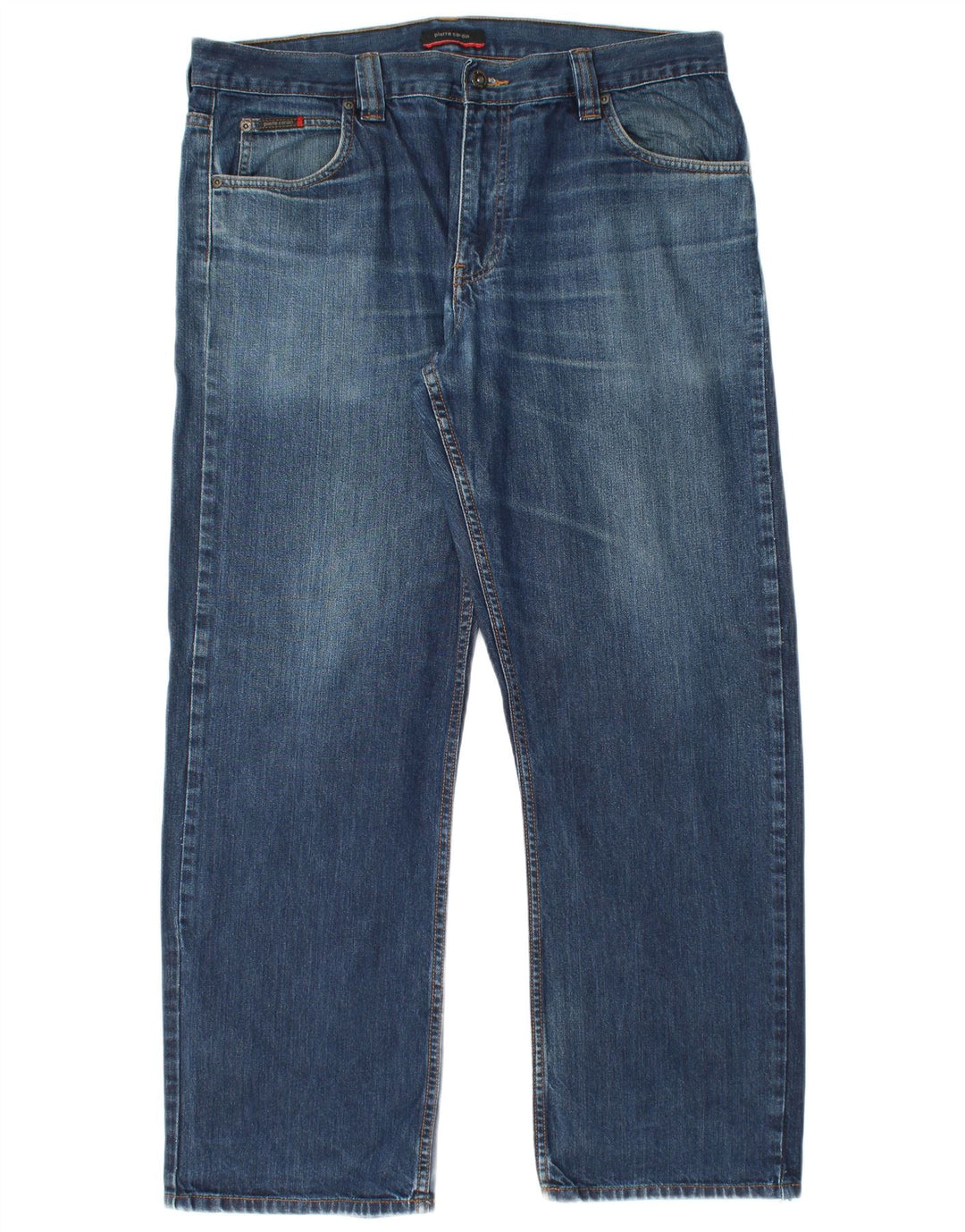 Pierre Cardin Mens Straight Jeans W38 L30 Azul Algodão