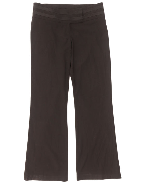 Calça feminina Oasis cintura baixa com corte bootcut Reino Unido 10 pequena W32 L31 preta