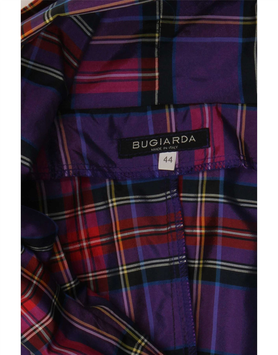 Jaqueta blazer feminina vintage manga 3/4 IT 44 xadrez roxo médio