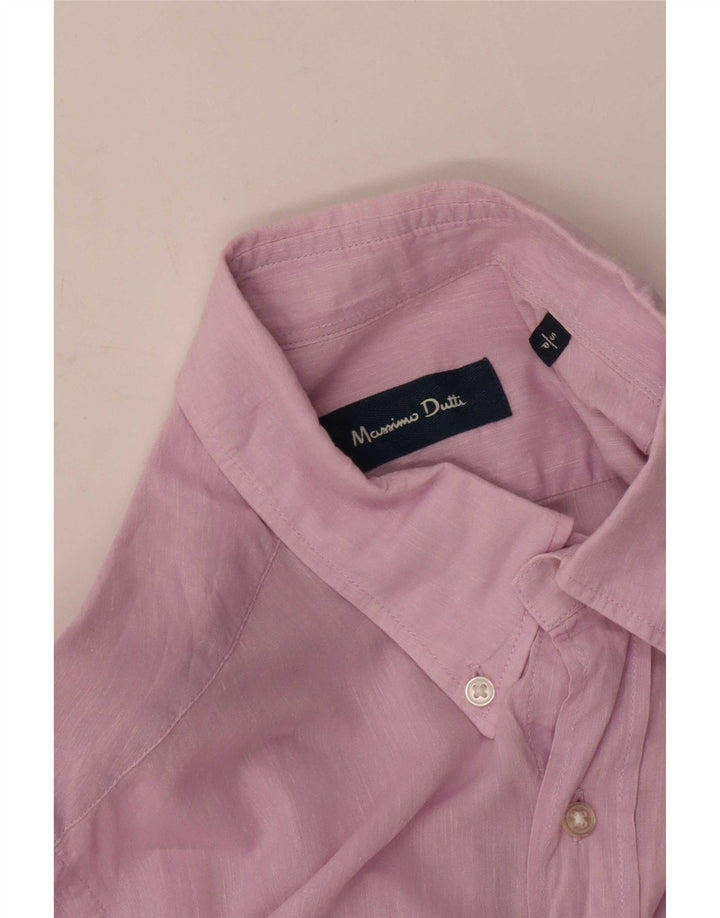 Camisa masculina Massimo Dutti pequena rosa