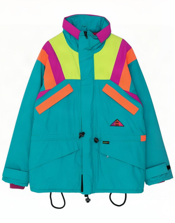 Aesse Mens Ski Jacket UK 42 XL Azul Colourblock Poliamida
