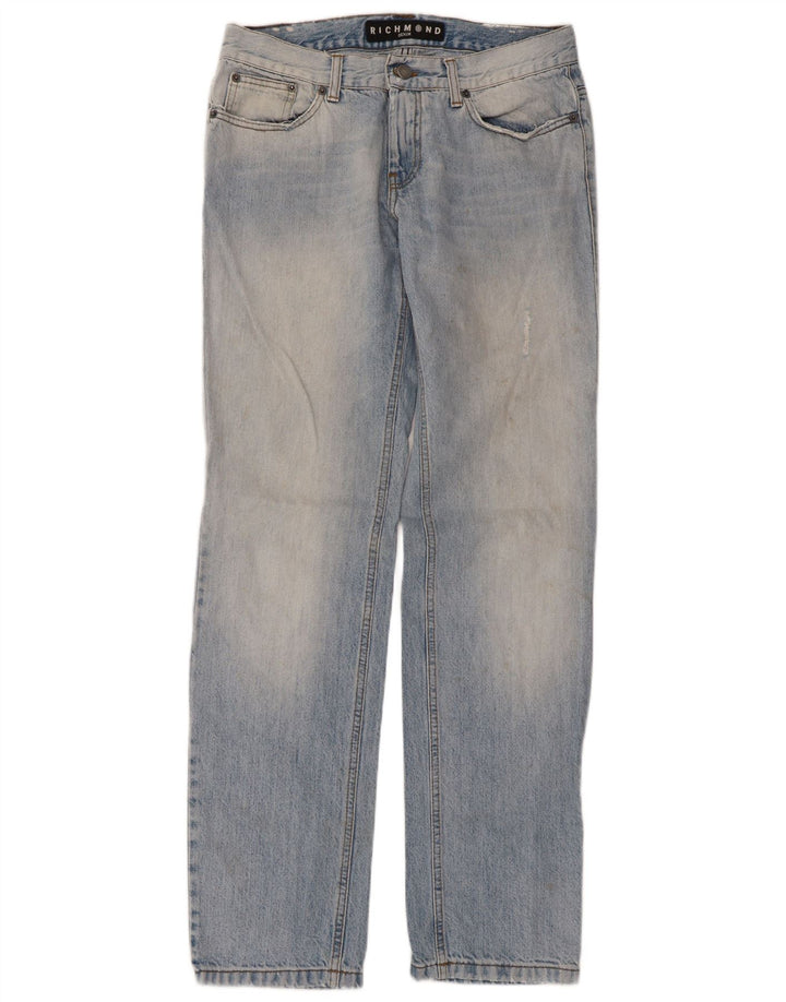 Richmond Mens Straight Jeans W32 L32 Azul Algodão