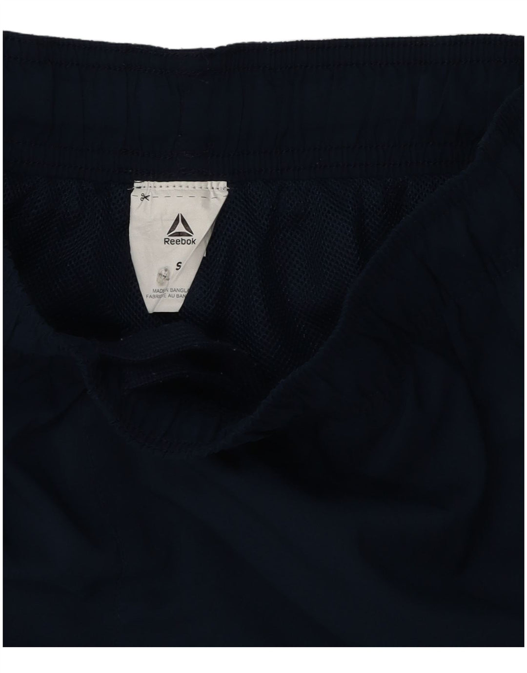 Shorts esportivos masculinos Reebok pequeno poliéster azul marinho