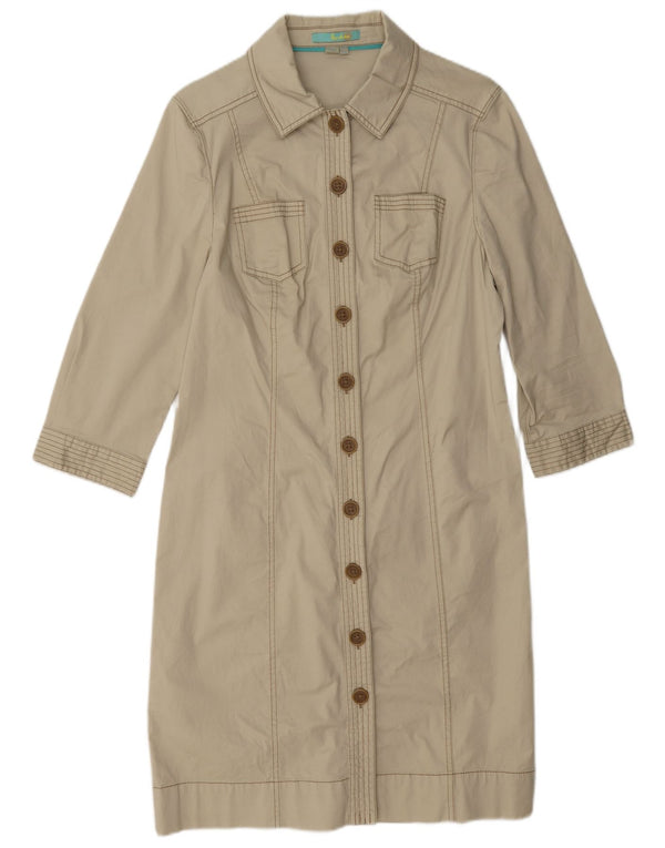 Vestido camisa Boden para meninas 11-12 anos algodão bege