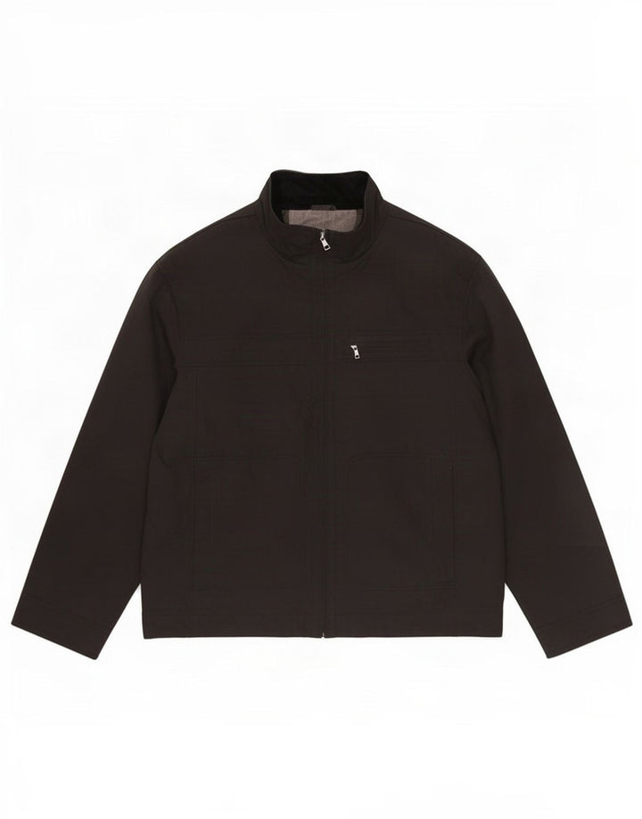 Jaqueta masculina Marks & Spencer Autograph Bomber UK 42 XL poliamida preta