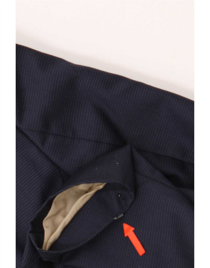 Zara Jaqueta blazer masculina de 2 botões EU 44 XS Lã azul marinho