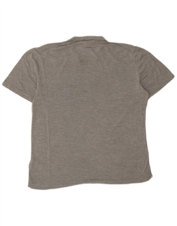 Camiseta masculina Cos Top grande algodão manchado cinza