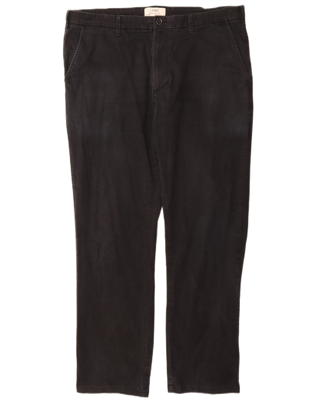 Calça Chino Masculina Marks & Spencer Regular Fit W38 L33 Algodão Preto