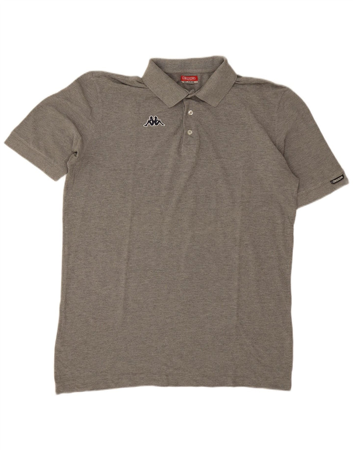 Camisa polo masculina Kappa 2XL algodão manchado cinza