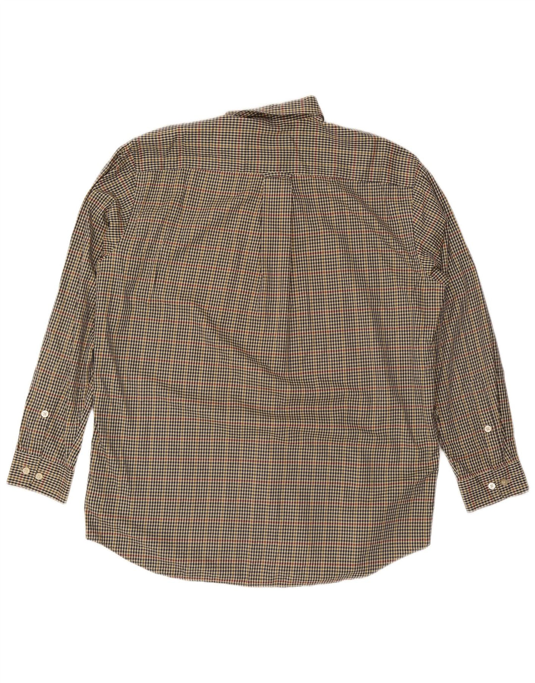 Camisa alta masculina Orvis XL algodão guingão multicolorido