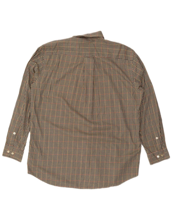 Camisa alta masculina Orvis XL algodão guingão multicolorido