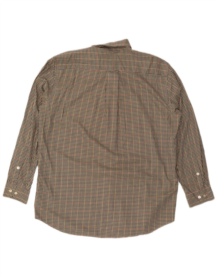Camisa alta masculina Orvis XL algodão guingão multicolorido