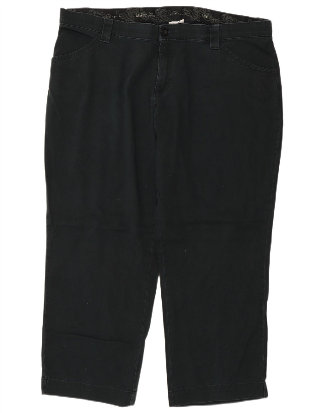 Calça feminina reta casual Lee W40 L27 azul marinho